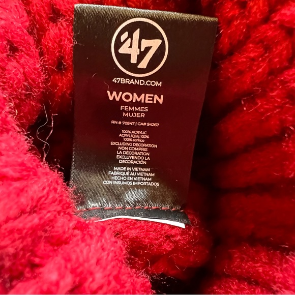 ⬇️47 Brand NFL NWT Womens Arizona Cardinals Beanie Pom Pom Quantity 1 Left - Picture 5 of 12